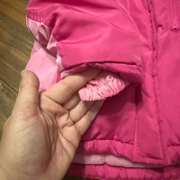 OSHKOSH B’gosh Pink Toddler GIRL’S Fleece Lined Jacket Coat Winter 24 MONTHS - Picture 9 of 10